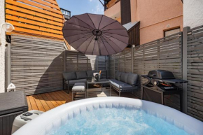 Terrace apartment with 5 rooms, Whirlpool and BBQ